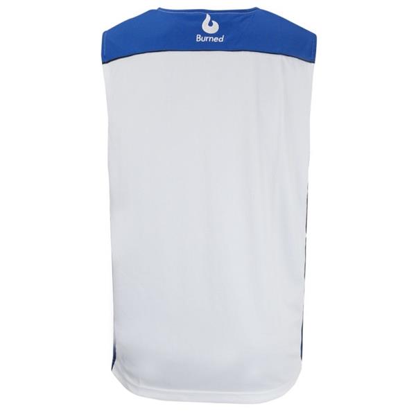Grote foto burned dubbelzijdig jersey blauw wit kledingmaat s sport en fitness basketbal