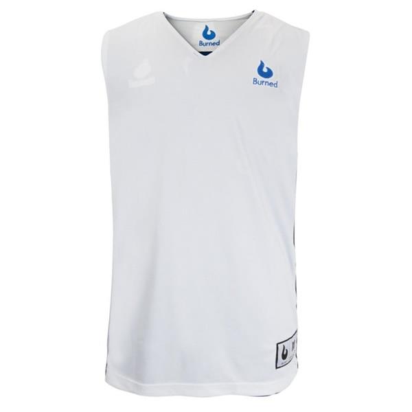 Grote foto burned dubbelzijdig jersey blauw wit kledingmaat s sport en fitness basketbal