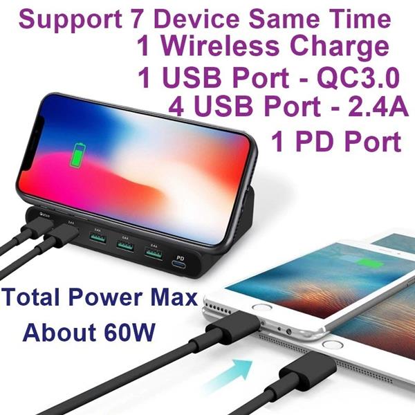 Grote foto drphone smartc5 draadloos laadstation usb hub oplader draadloze lader qualcomm 3.0 pd opladen telecommunicatie opladers en autoladers