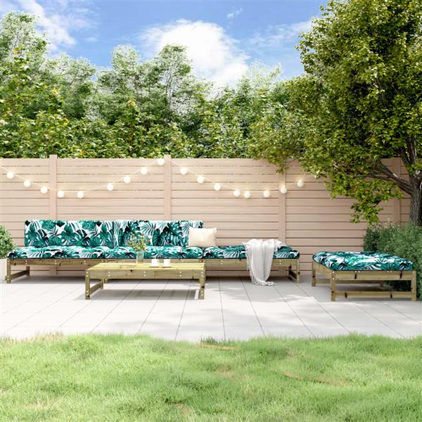 Grote foto vidaxl 5 delige loungeset ge mpregneerd grenenhout tuin en terras tuinmeubelen