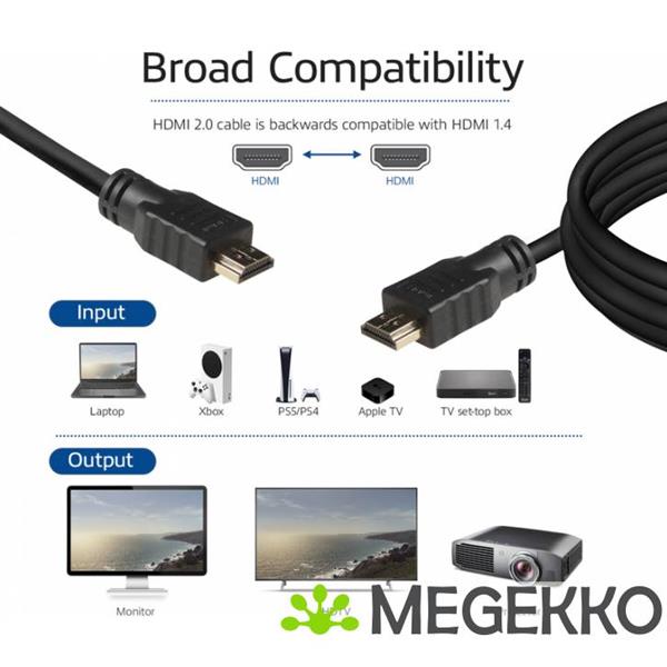 Grote foto act 5 meter high speed kabel v2.0 hdmi a male hdmi a male awg30 computers en software overige computers en software