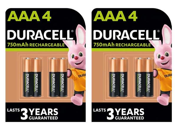 Grote foto 8 duracell rechargeable aaa 750mah batterijen oplaadbare batterijen audio tv en foto algemeen