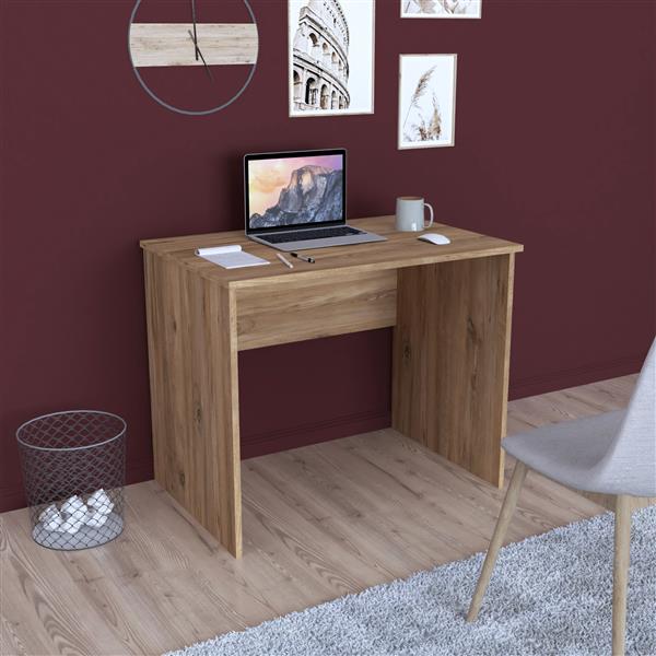 Grote foto en.casa bureau rdal 90x60x74 cm eikenkleurig huis en inrichting stoelen