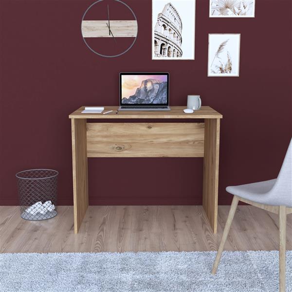 Grote foto en.casa bureau rdal 90x60x74 cm eikenkleurig huis en inrichting stoelen