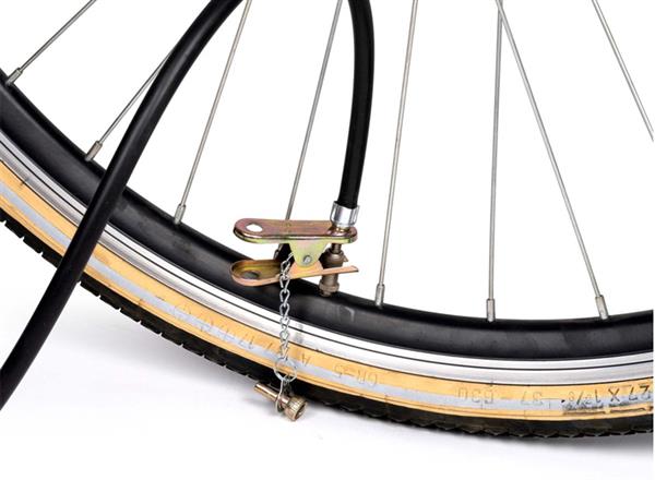 Grote foto dunlop fietspomp klassieke vloerpomp 6 bar schader presta en dunlop ventiel motoren overige accessoires