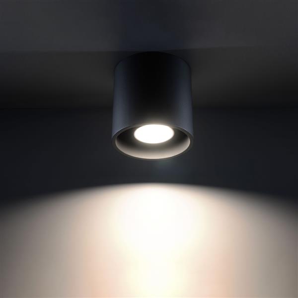Grote foto plafondlamp orbis 1 zwart 10 cm x 10 cm gu10 ip20 230 v huis en inrichting overige