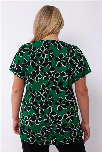 Grote foto robin top 24vze18 groen zwart kleding dames t shirts