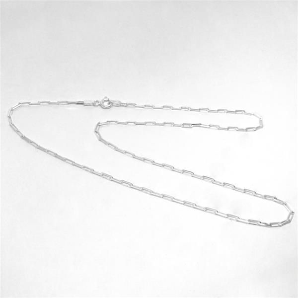 Grote foto zilveren paperclip schakel ketting 55 cm 2 mm sieraden tassen en uiterlijk kettingen
