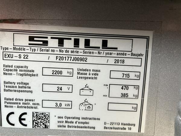 Grote foto vs 21475 elektrische meeijd palletwagen still exu s 22 doe het zelf en verbouw hefwerktuigen