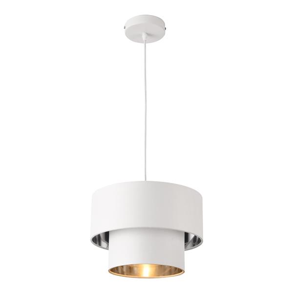 Grote foto design hanglamp lopar 149 cm metaal en stof e27 30 wit huis en inrichting overige