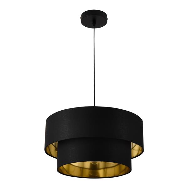 Grote foto design hanglamp lopar 149 cm metaal en stof e27 40 zwart huis en inrichting overige