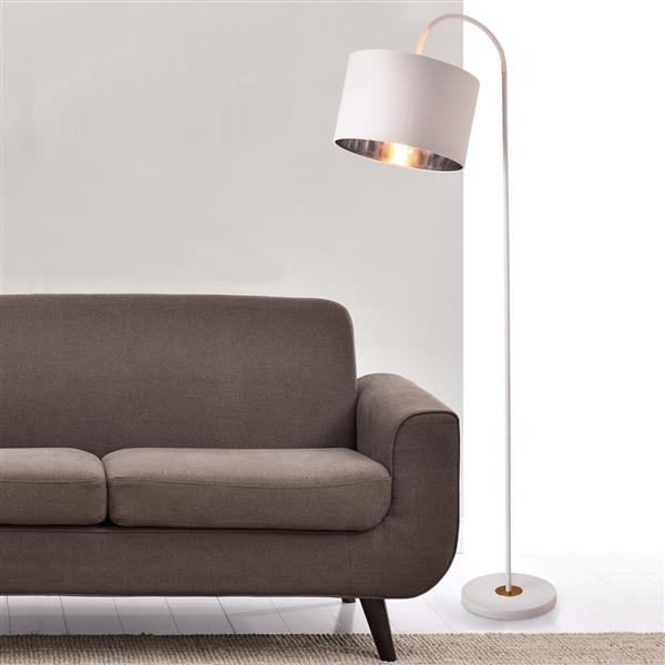 Grote foto vloerlamp staande lamp 173 cm toledo 1xe27 wit huis en inrichting overige