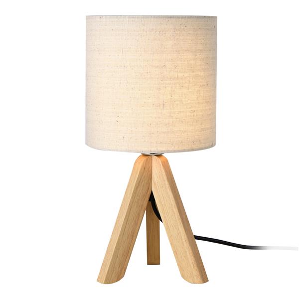 Grote foto tafellamp koblenz tripod lamp 37 5x 18 cm beige en hout e14 huis en inrichting tafellampen