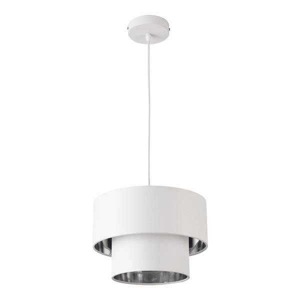 Grote foto design hanglamp lopar 149 cm metaal en stof e27 30 wit huis en inrichting overige