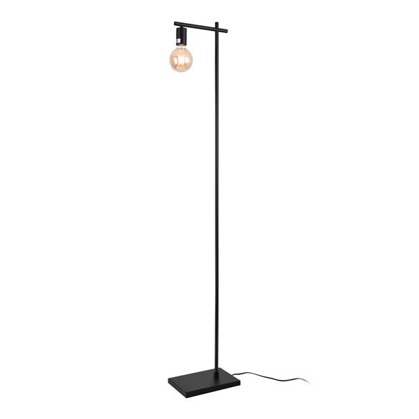 Grote foto lux.pro staande lamp leixlip vloerlamp 153 cm e27 zwart huis en inrichting overige