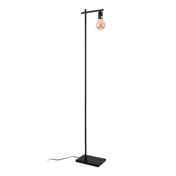 Grote foto lux.pro staande lamp leixlip vloerlamp 153 cm e27 zwart huis en inrichting overige