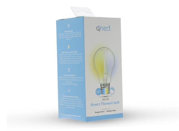 Grote foto qnect smart led e27 lamp rgb met afstandsbediening huis en inrichting overige
