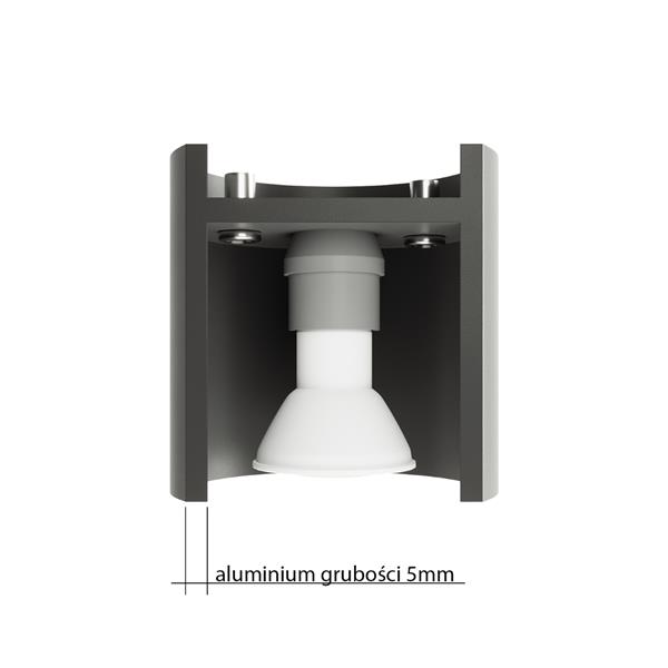 Grote foto plafondlamp orbis 1 grijs 10 cm x 10 cm gu10 ip20 230 v ac huis en inrichting overige