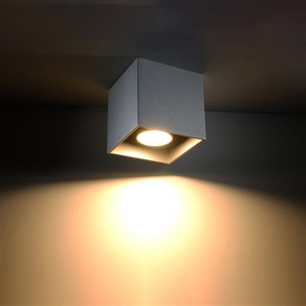 Grote foto plafondlamp quad 1 grijs 10 cm x 10 cm gu10 ip20 230 v ac huis en inrichting overige
