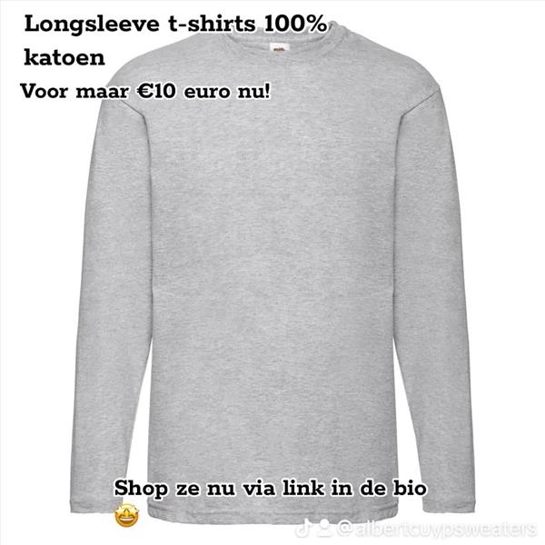 Grote foto lange mouw t shirts van maten xs t m xxl kleding heren t shirts