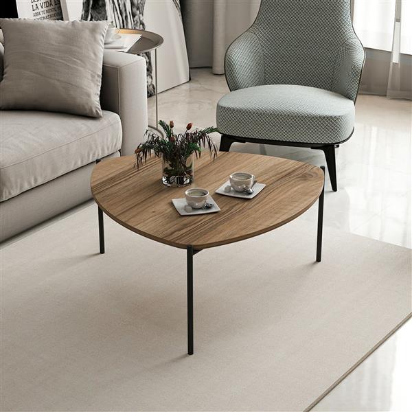 Grote foto en.casa salontafel gladsaxe 40x90x89 cm walnootkleurig en zwart huis en inrichting eettafels