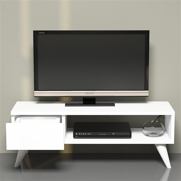 Grote foto en.casa tv meubel aarup 90x30x33 cm wit huis en inrichting overige