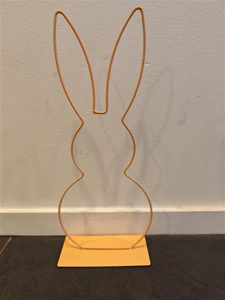 Grote foto metalen frame haas staand oor op voet 40 cm apricot op op standaard metal rabbit eenmalig artikel verzamelen overige verzamelingen