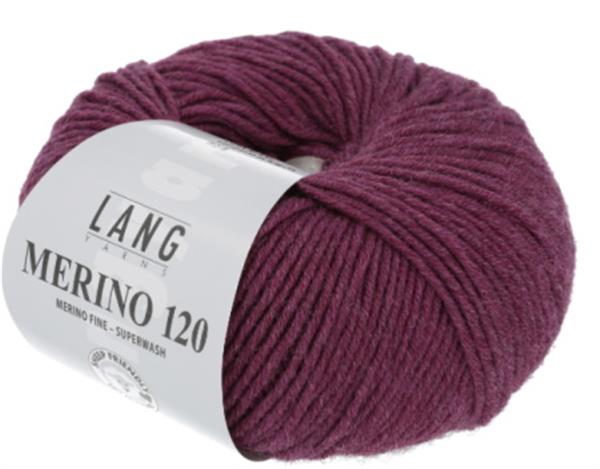 Grote foto lang yarns merino 120 50 gram 566 cyclaam melange verzamelen overige verzamelingen