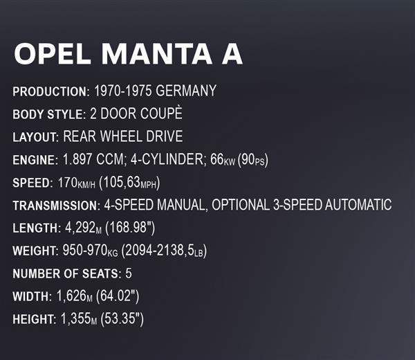 Grote foto cobi 24339 opel manta a 1970 kinderen en baby overige