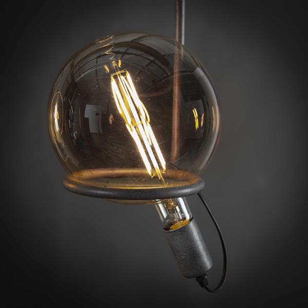 Grote foto led lamp bol 20 cm amberkleurig glas huis en inrichting overige