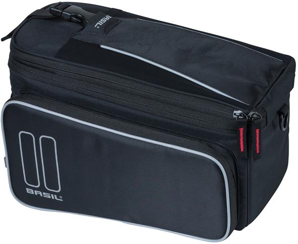 Grote foto bagagedragertas basil sport design trunkbag mik 7 tot 15 liter zwart motoren overige accessoires