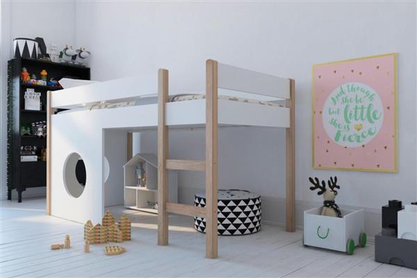 Grote foto alto halfhoogslaper 90x200 wit bk beds kinderen en baby complete kinderkamers