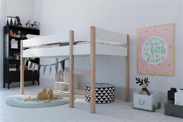 Grote foto alto halfhoogslaper 90x200 wit bk beds kinderen en baby complete kinderkamers