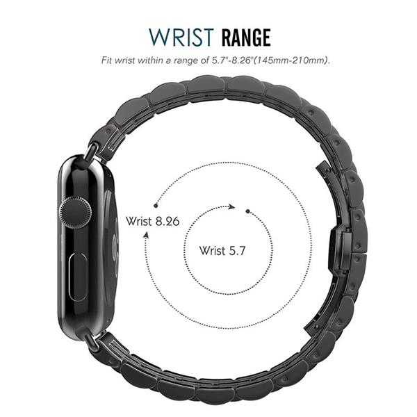 Grote foto drphone 7 kralen horlogeband geschikt voor apple watch horlogeband 42 44 45mm inclusief adapte kleding dames horloges