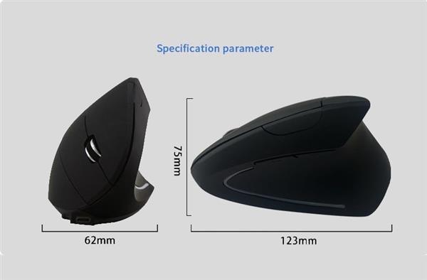 Grote foto elementkey ergo5 bluetooth 5.1 2.4ghz usb draadloze ergonomische optische verticale muis 6 toets computers en software overige computers en software