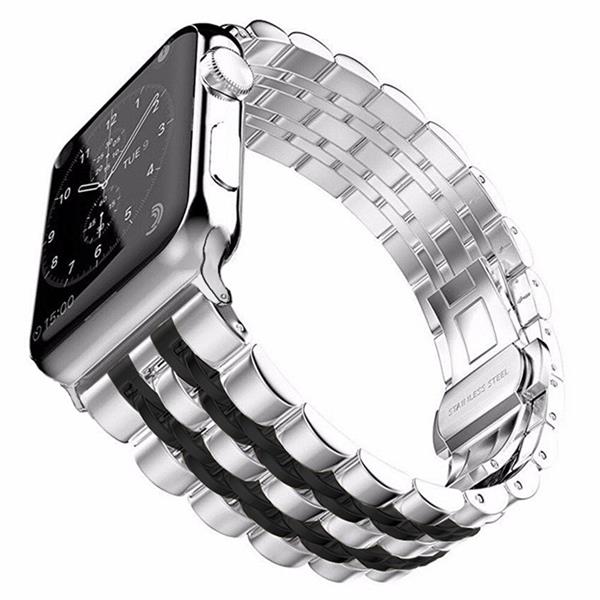 Grote foto drphone 7 kralen horlogeband geschikt voor apple watch horlogeband 42 44 45mm inclusief adapte kleding dames horloges