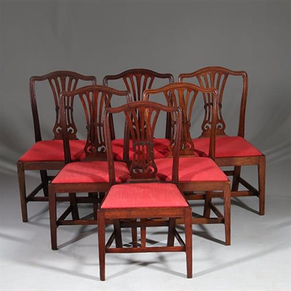 Grote foto 6 antieke stoelen nieuwe stof naar keus engeland georian stijl ca 1890 no.911875 antiek en kunst stoelen en banken