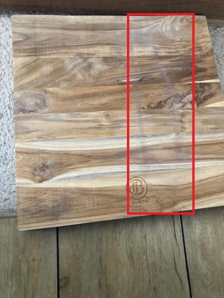 Grote foto herman den blijker snijplank hakblok massief teak hout 40x40x4cm streep over plank zie foto huis en inrichting keukenbenodigdheden
