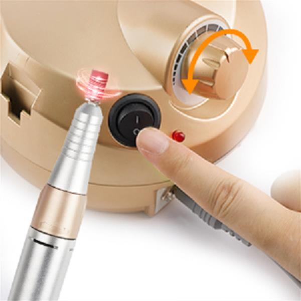 Grote foto elektrische nagel vijl frees nagelfrees freesmachine pro 250 delig goud beauty en gezondheid lichaamsverzorging