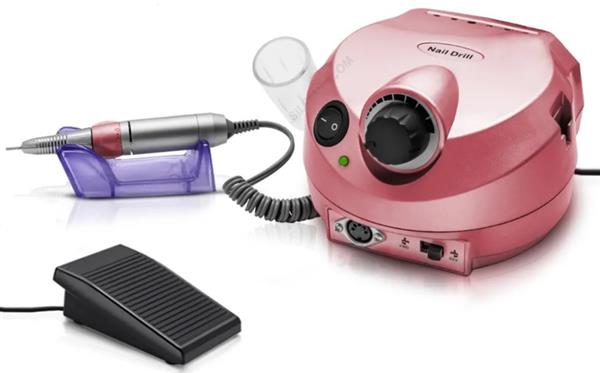 Grote foto elektrische nagel vijl frees nagelfrees freesmachine pro 250 delig donker roze beauty en gezondheid lichaamsverzorging