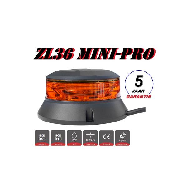 Grote foto zl36 mini pro heavy duty osram led zwaailamp ecer65 klasse 2 ece r10 12 24v bout montage 5 jaar gara auto onderdelen overige auto onderdelen