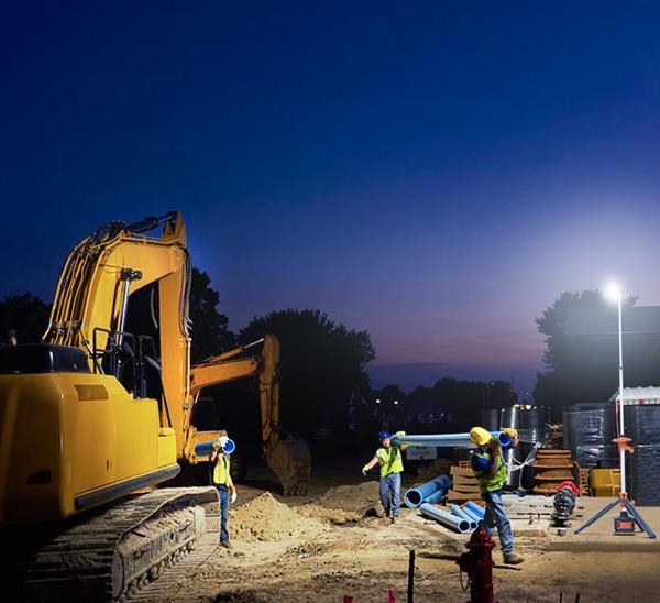 Grote foto voc mobli 300 mobiele led lichtmast dualhead zakelijke goederen overige zakelijke goederen