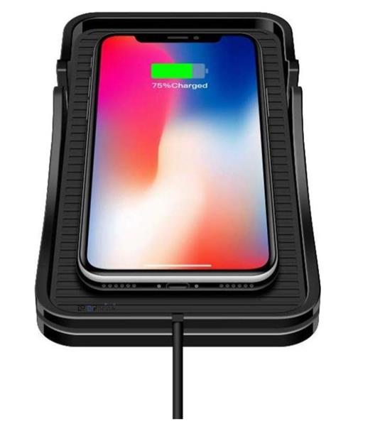 Grote foto drphone qia 2 in 1 auto qi lader pad auto telefoonhouder antislip qi gecertificeerd zwart telecommunicatie opladers en autoladers