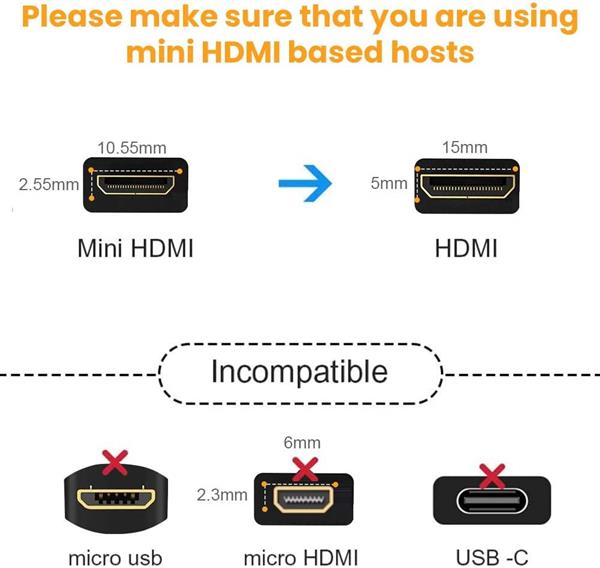 Grote foto drphone mnh mini hdmi mannelijk naar hdmi vrouwelijk 1080p adapter voor o.a camera camcorder proje telecommunicatie opladers en autoladers