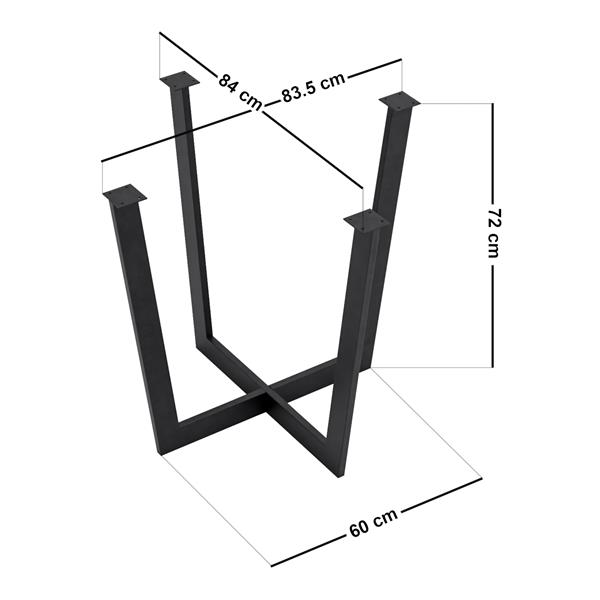 Grote foto en.casa stalen onderstel kaustinen tafelpoot 72x84x83 5 cm zwart doe het zelf en verbouw materialen en producten