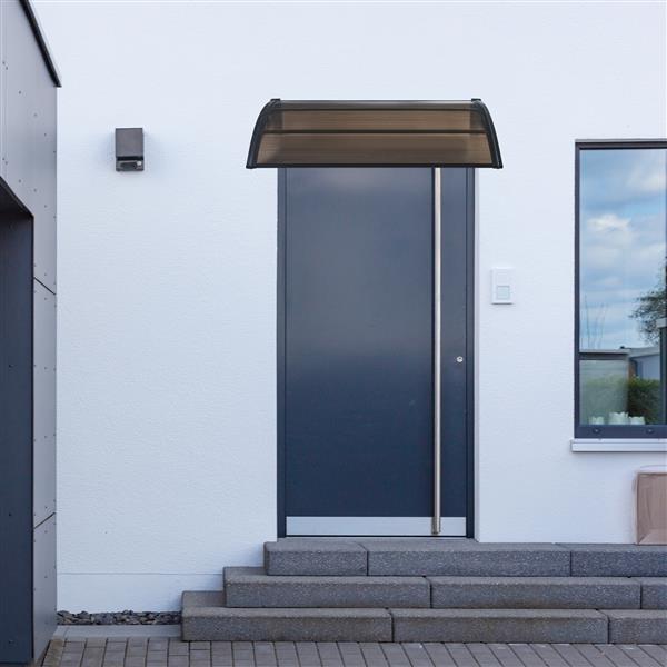 Grote foto deurluifel mellerud afdak 120x100 cm zwart en bruin tuin en terras tuingereedschap