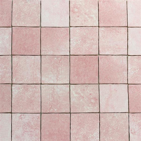 Grote foto pink handvorm tegels glans roze 10x10 met schakering doe het zelf en verbouw tegels