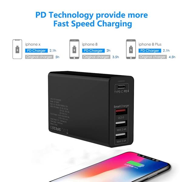 Grote foto drphone wl20 100w 4 poort usb c adapter pd 3.0 100w qualcom 3.0 2.4a type c snelle oplader z telecommunicatie opladers en autoladers