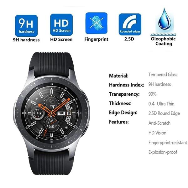 Grote foto drphone galaxy watch 3 45mm gear s3 glas screenprotector tempered glass glazen gehard transpara telecommunicatie mobieltjes