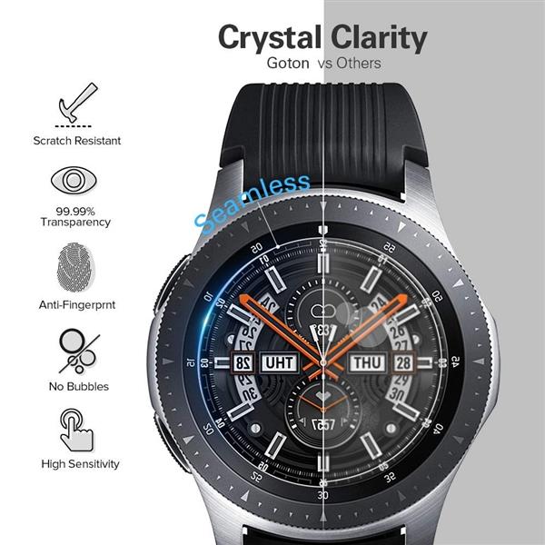 Grote foto drphone galaxy watch 3 45mm gear s3 glas screenprotector tempered glass glazen gehard transpara telecommunicatie mobieltjes